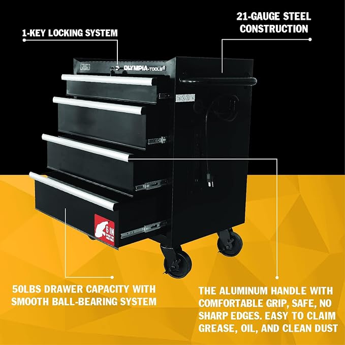 Olympia Tools 27-Inch Rolling Tool Cabinet - Image 4