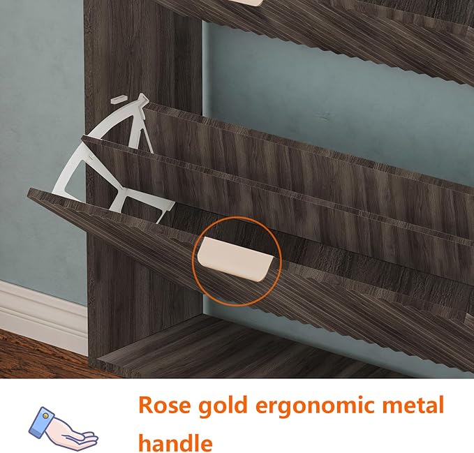 Shoe Cabinet Storage, Modern Freestanding Organizer - Image 5