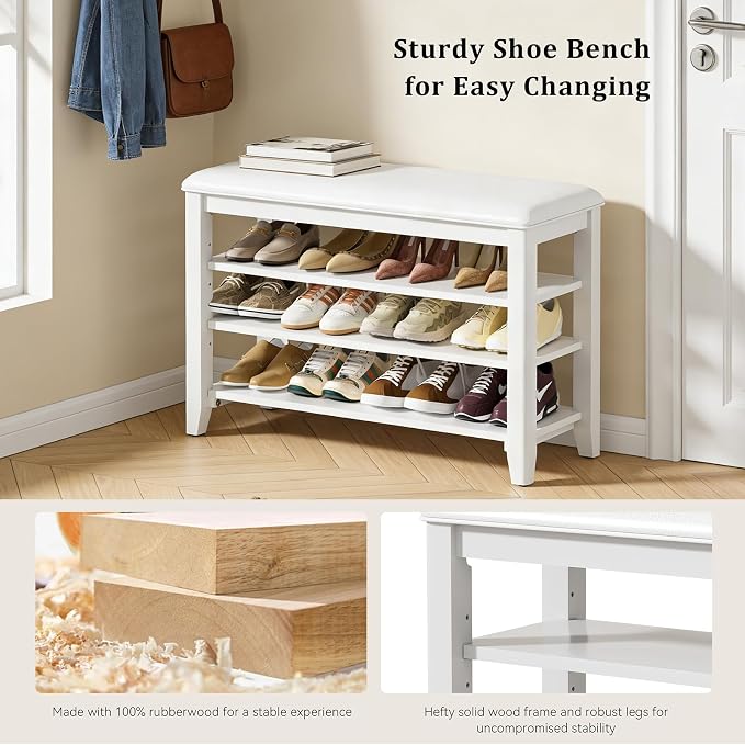 Taitiy Entryway Shoe Storage Bench, Shoe Organizer Bench - Image 5