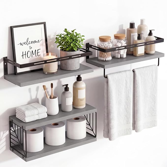 Fixwal Wall Mounted Bathroom Shelves Over Toilet | Wall Shelf by Fixwal
