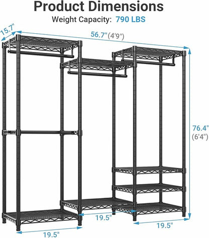 VIPEK V5 Medium Portable Closet Wardrobe Heavy Duty Clothes Rack, Freestanding - Image 5
