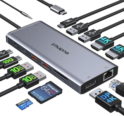 USB C Laptop Docking Station Dual Monitor HDMI by ZMUIPNG