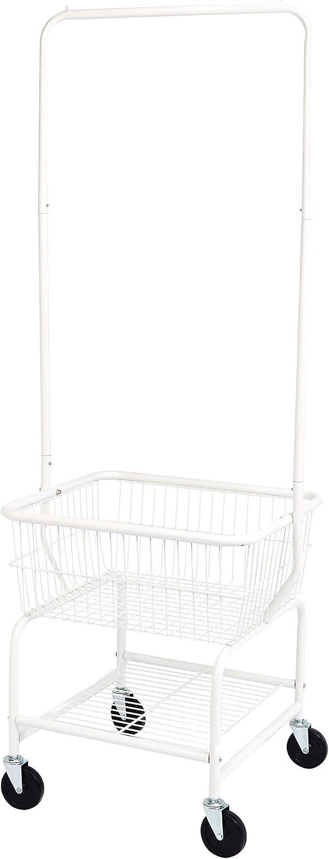 Amazon Basics Rectangular Laundry Hamper Basket Butler Cart by AmazonBasics