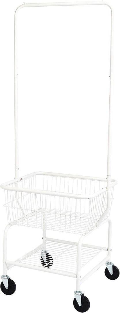 Amazon Basics Rectangular Laundry Hamper Basket Butler Cart by AmazonBasics
