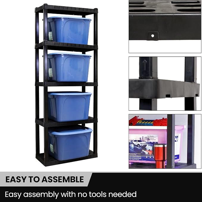 Oskar Heavy Duty Plastic Storage Shelves- - Image 4