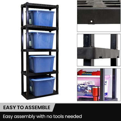 Oskar Heavy Duty Plastic Storage Shelves- - Image 4