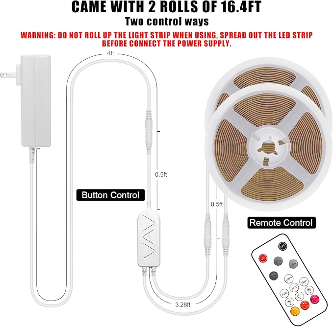 32.8ft 6500K White COB Led Strip Light - Image 6