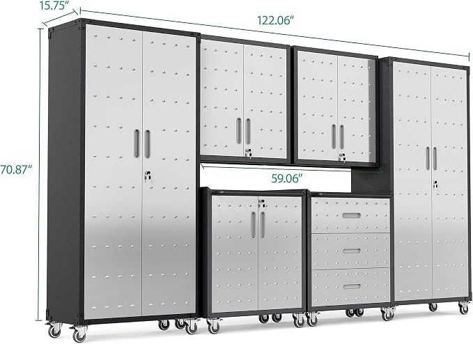 Garage Cabinet System | Heavy Duty Steel All-in-One Modular Garage Cabinet Set - Image 2
