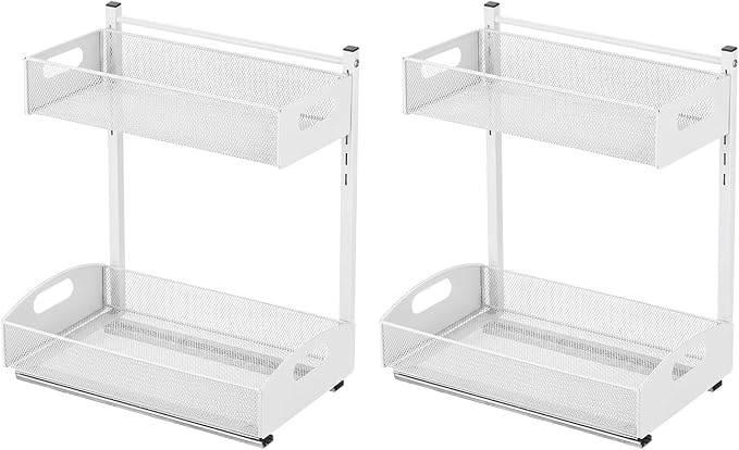 VEVOR Under Sink Organizer, 2 Pack 2-Tier Pull Out Cabinet Organizer - Image 9