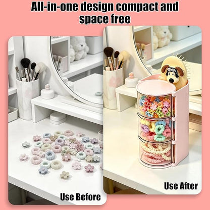 Hair Accessories Organizer Jewelry & Makeup Brush Storage Holder | 7.17 Inch - Image 4
