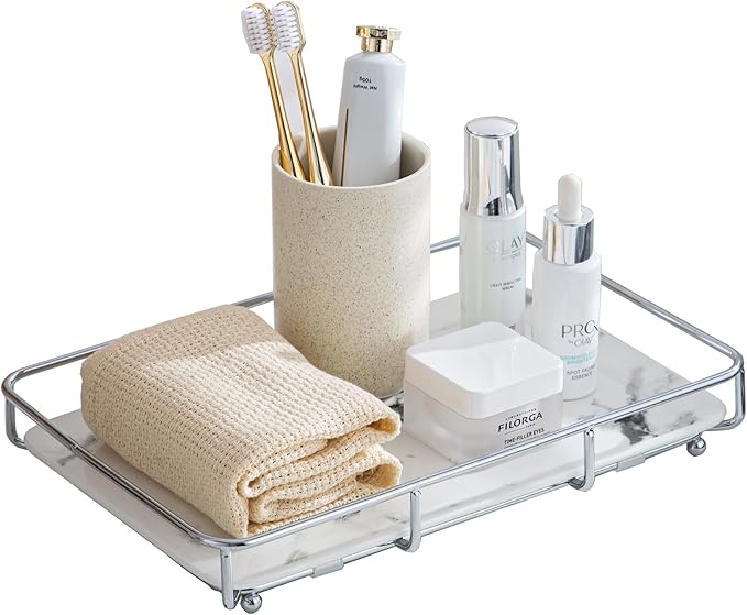 Vanity Tray Makeup Organizer Cosmetics Storage Bathroom Skincare Organizer by Dobbyby