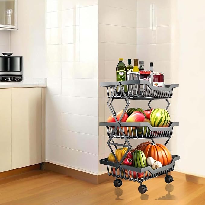 Rolling Kitchen Cart Utility Storage Stand - Image 6