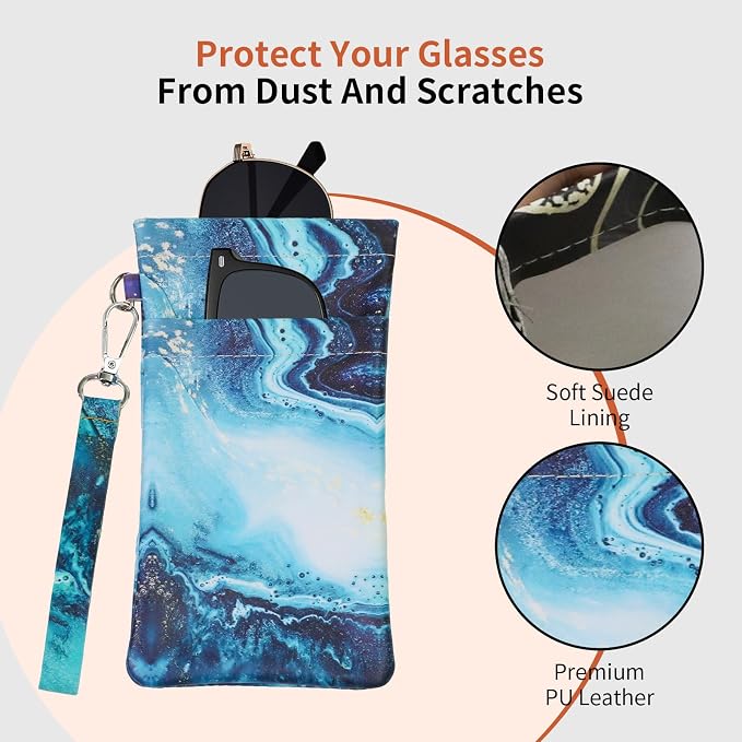 Double Eyeglass Case Soft Dual Glasses Case - Image 3