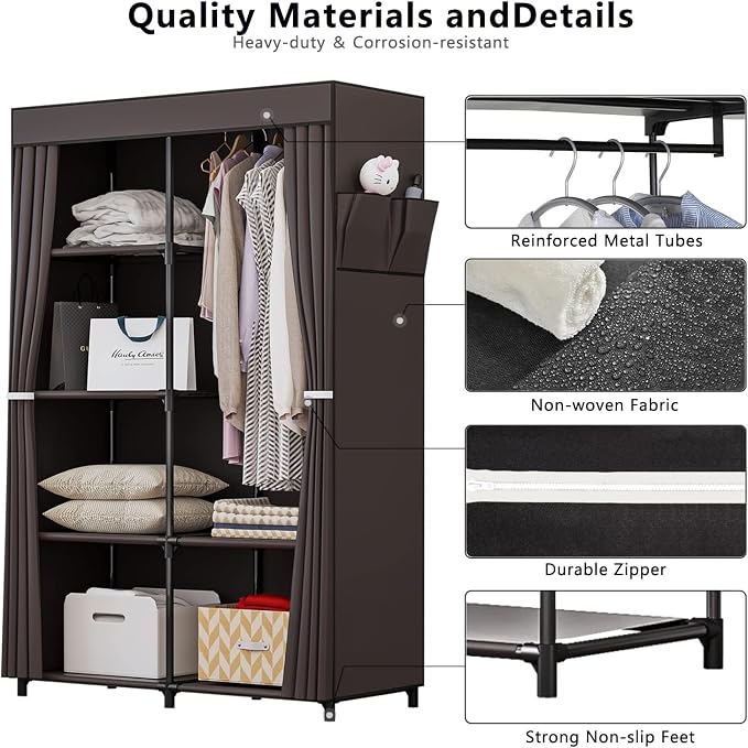 SORCEDAS Portable Closet Wardrobe Organizer Storage - Image 6