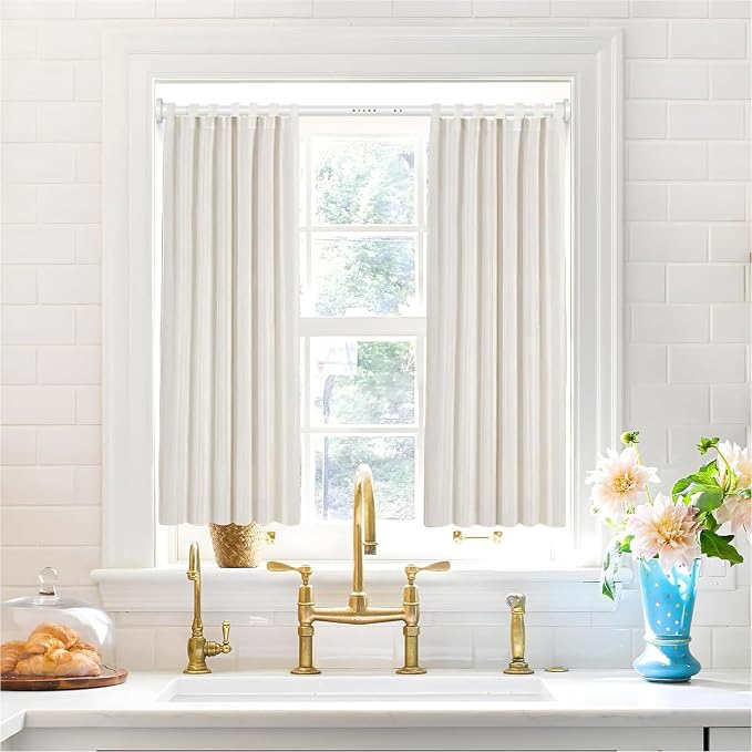 MEXAU White Tension Curtain Rod 40-148 Inch Long Tension Rod 1.26" Spring - Image 7