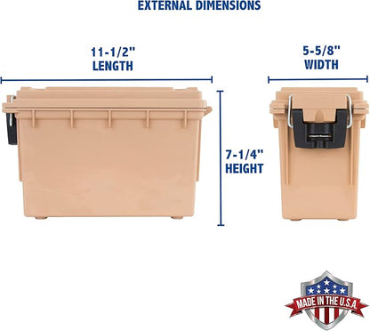 Sheffield 12627 Ammo Storage Box, Stackable .30 Cal Field Boxes, Water and Dust - Image 2