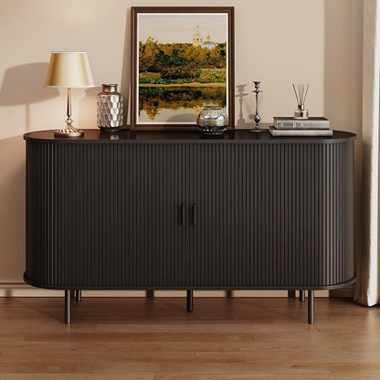 Buffet Sideboard Cabinet with Storage, Modern Accent Coffee Bar Console Table by ComfyCorner