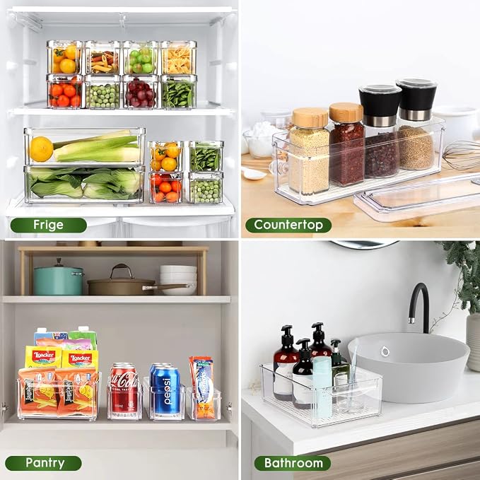 14 Pack Fridge Organizer, Stackable Refrigerator Organizer Bins - Image 7