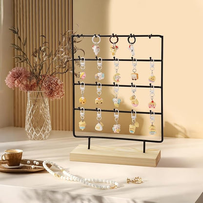 Earring Stand Display for Selling, Wood Earring Rack Tower Display Holder Stand - Image 5