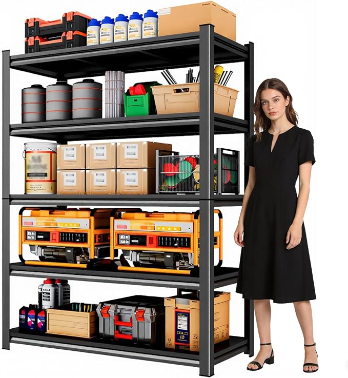 40" W Garage Shelving 5-Tier Heavy Duty Storage Shelves, Adjustable Metal Shelf by KILISTEELS