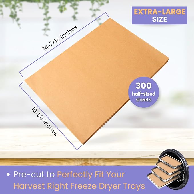300 pack Parchment Paper For Harvest Right Freeze Dryer - Image 2