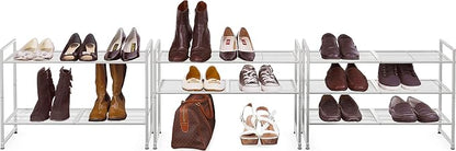 Simple Houseware 3-Tier Stackable Shoes Rack Storage Shelf - Image 4