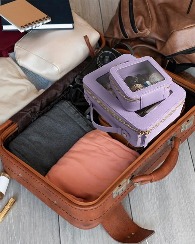 Travel Clear Makeup Bag Set, TSA Approved Cosmetic Bag Case - Image 7