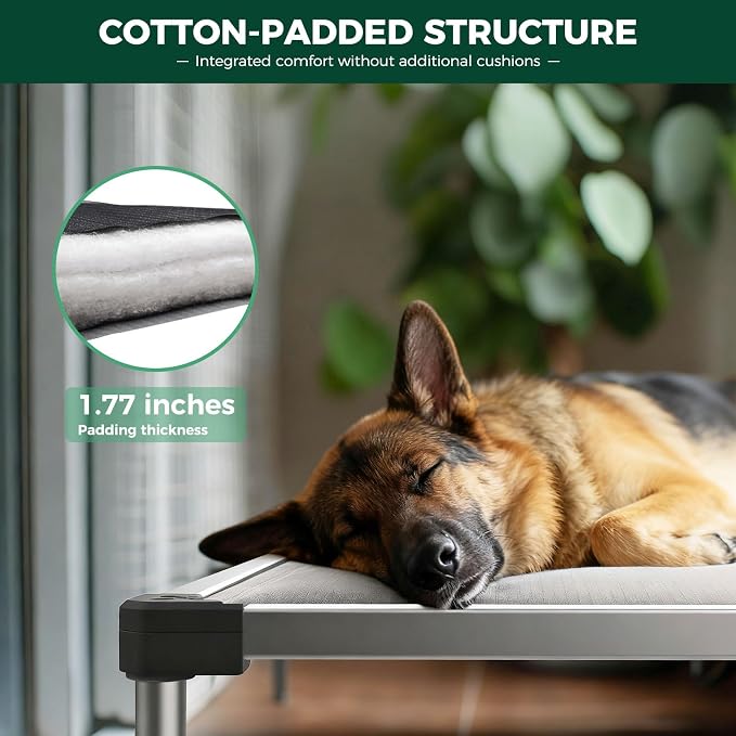 FXW TitanNest Chew-Proof Elevated Dog Bed, Raised Cot - Image 3