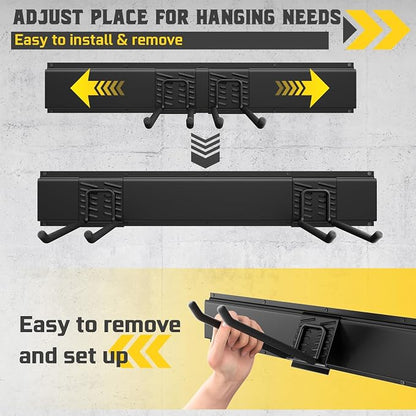 96" Garage Tool Organizer Wall Mount, 1250lbs Heavy Duty Garden Tool Storage - Image 5