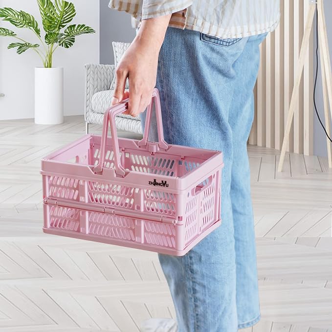 ZHJINGYU crates for storage, plastic baskets for organizing, collapsible - Image 5
