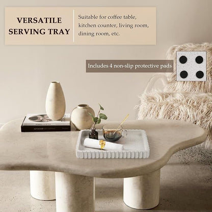 Concrete Decorative Tray for Coffee Table Decor, Rectangular Modern Decorative - Image 6