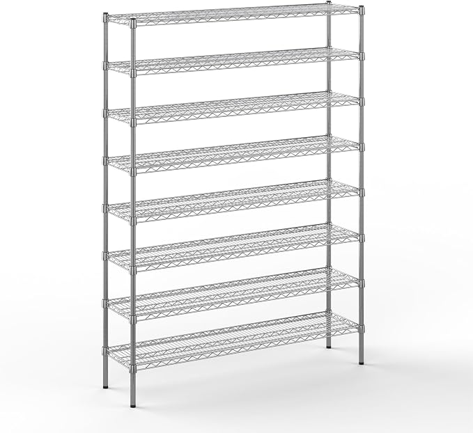 14" Deep x 54" Wide x 74" Height Wire Shelving Kit | 8-Tier | NSF Commercial by Regal+Altair