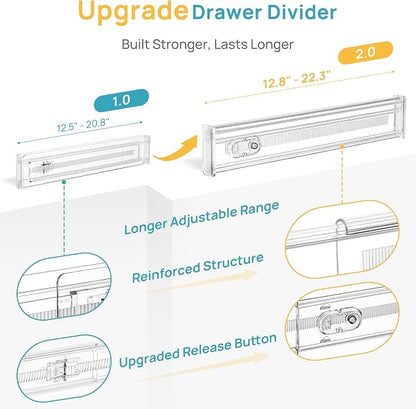 Vtopmart 8 Pack 2.36" Short Upgrade Drawer Dividers - Image 6