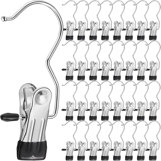 Yinder 250 Pcs Boot Hangers Clips Laundry Hooks Hanging Stainless Steel Clothes by Yinder
