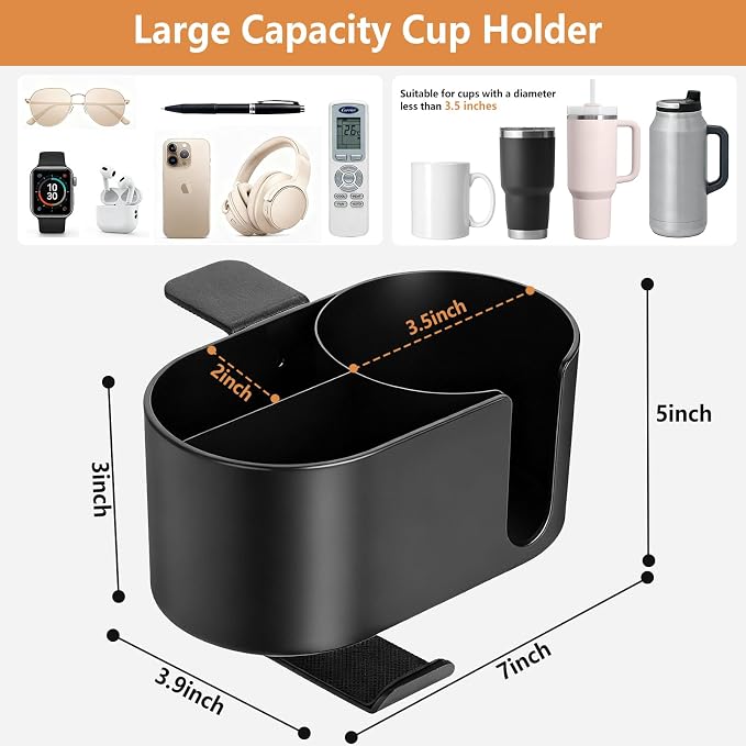 MYITYARD 4 in 1 Desk Cup Holder, Clamp On Drink Holder - Image 2