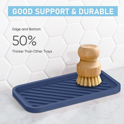 EG-SIPRO Silicone Sponge Holder, Large 10" Kitchen Sink Organizer Tray Kitchen - Image 5