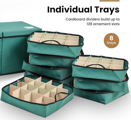 Holiday Cheer Premium Christmas Ornament Storage - Image 3