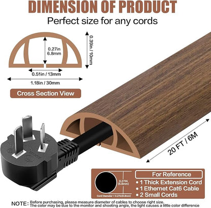 Floor Cord Cover Cable Cavity Self Adhesive Cord Hider Floor 10FT Floor Cable - Image 2