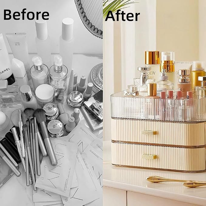 Makeup Organizer with Drawers Stackable Skincare Cosmetic Makeup organization - Image 5