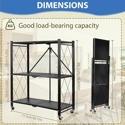 3-Tier Foldable Storage Shelf - Image 2