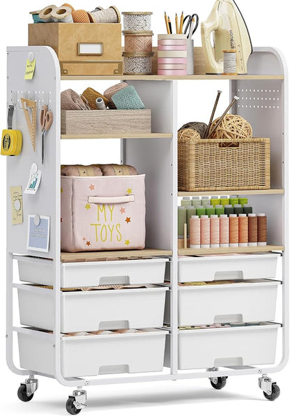 6 Drawers Rolling Storage Cabinet by APEXCHASER