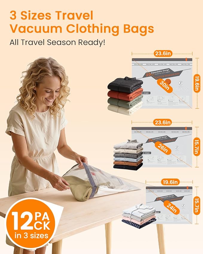 Vacuum Seal Bags for Clothing Travel - Image 2