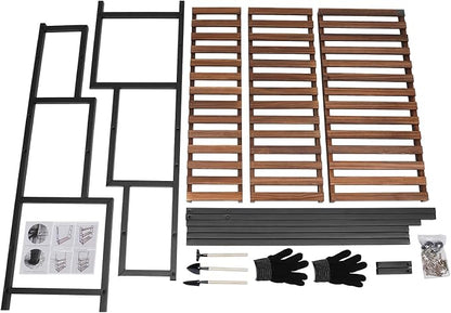 3 Tier Metal Plant Stand, Corner Flower Pot Holder Rack, Stair-Step Style - Image 9