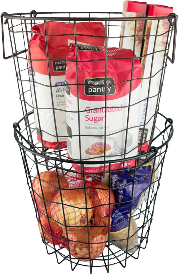DII Metal Wire Utility Storage Bin, Small Round - Image 7
