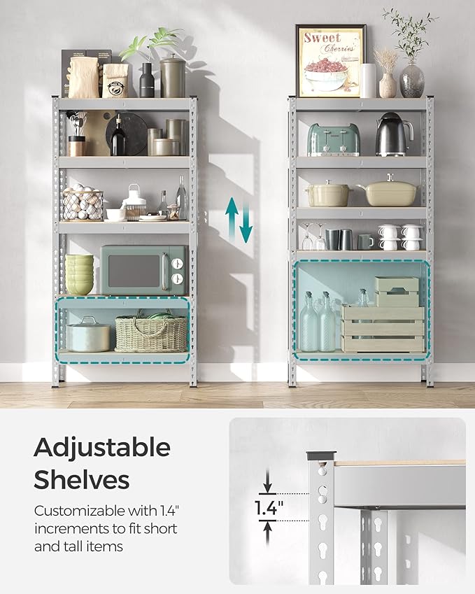 SONGMICS 5-Tier Storage Shelves, Load 2310 lb, Garage Storage, Boltless Assembly - Image 5