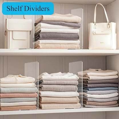 Shelf Dividers for Closet Organization: Acrylic Shelf Dividers for Clothes - Image 6