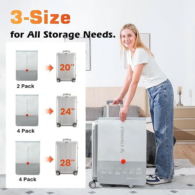 ETENWOLF 10 Pack Reusable Vacuum Storage Bags - Image 3