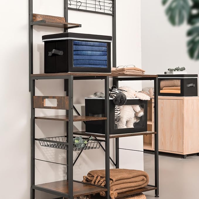 Homsorout Storage Boxes with Lids, Collapsible Storage Bins with Handles - Image 5