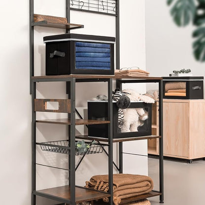 Homsorout Storage Boxes with Lids, Collapsible Storage Bins with Handles - Image 5