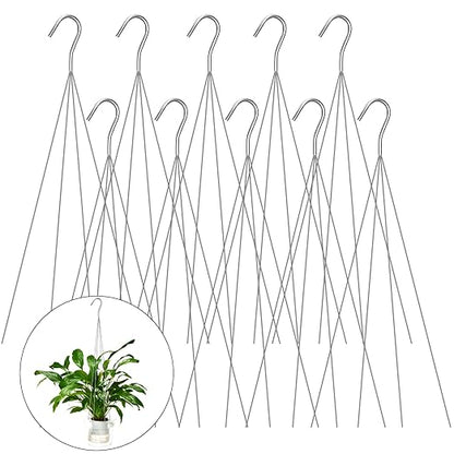 10 Pack 24 Inches Strong Wire Plant Hangers by LEIFIDE